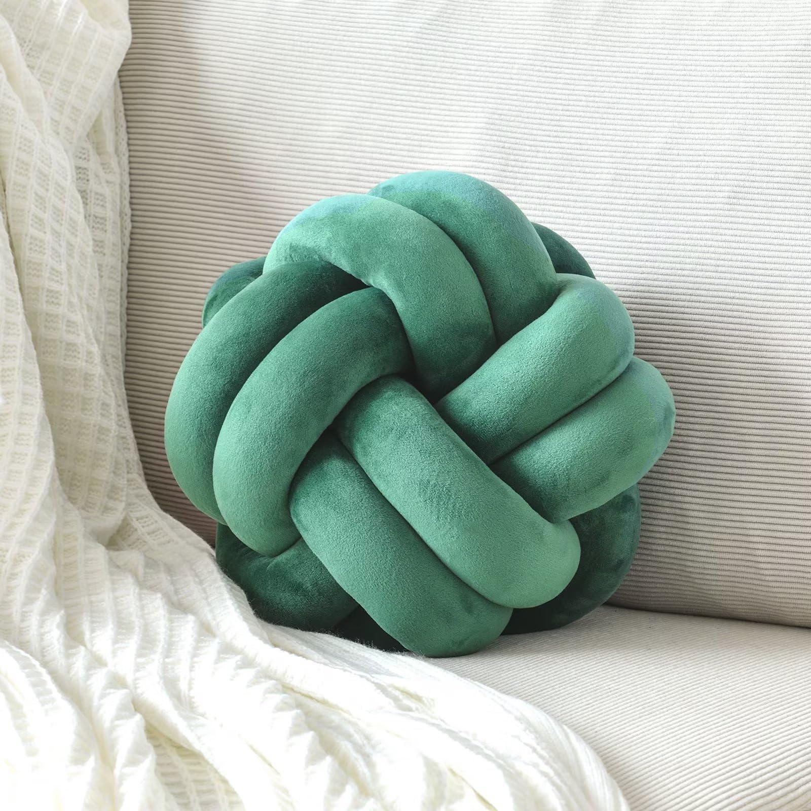Vbgya Knot Pillow Ball, Soft Home Decorative Throw Pillows Cushion, Round Changeability Knotted Pillows, Modern Home Handmade Cu