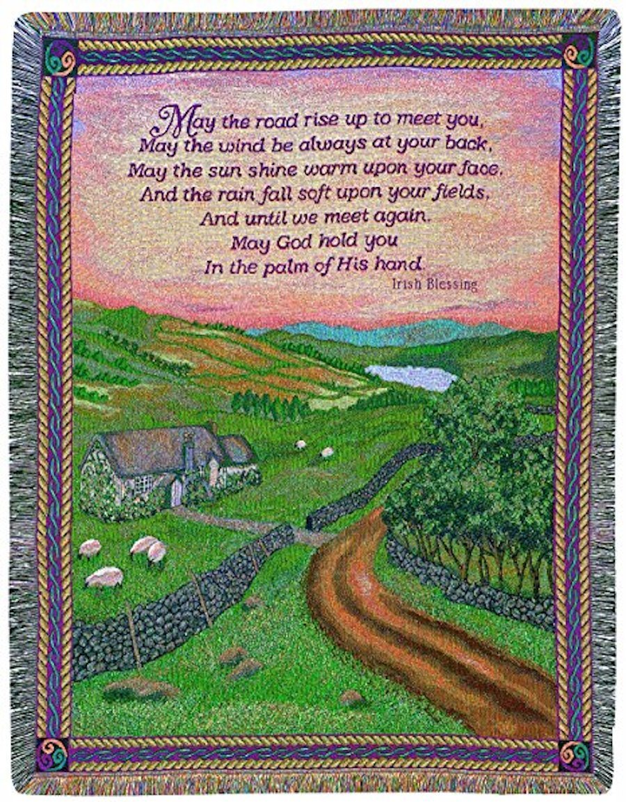 Manual Irish Collection 50 X 60-Inch Tapestry Throw, Blessings Of Ireland
