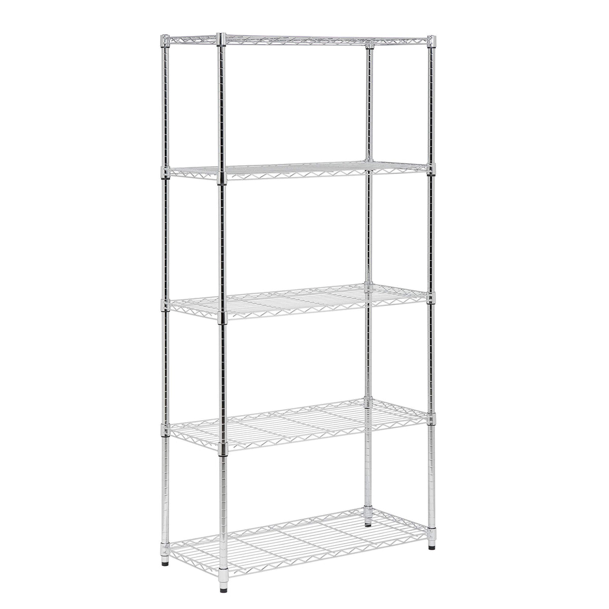 Honey-Can-Do Shf-01913 5-Tier Adjustable Shelving System, 16-Inch By 36-Inch By 72-Inch, Chrome