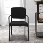 Deisy Dee Stretch Chair Slipcover Covers For Guest Reception Arm Chair (Only Chair Covers) C160 (Black)