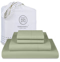 Threadmill Supima Cotton Sheets, 1200 Thread Count Soft 100% Cotton Sheets For Cal King Size Bed, 4 Pc Sage Green Cal King Bed S