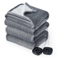 Bedsure Flannel Electric Blanket Queen - Flannel Heated Blanket With 10 Heat Settings, Heating Blanket With 10 Time Settings, 8