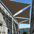 Tang 16' X 16' X 16' Sun Shade Sail Equilateral Triangle Permeable Canopy Uv Block Shade Cloth For Patio Outdoor Backyard Pergol