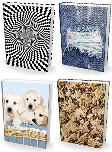 Stretchable Book Cover Design Packs. Fits Most Hardcover Textbooks Up To 9 X 11. Our Nylon Fabric Protector Set Is A Needed Scho