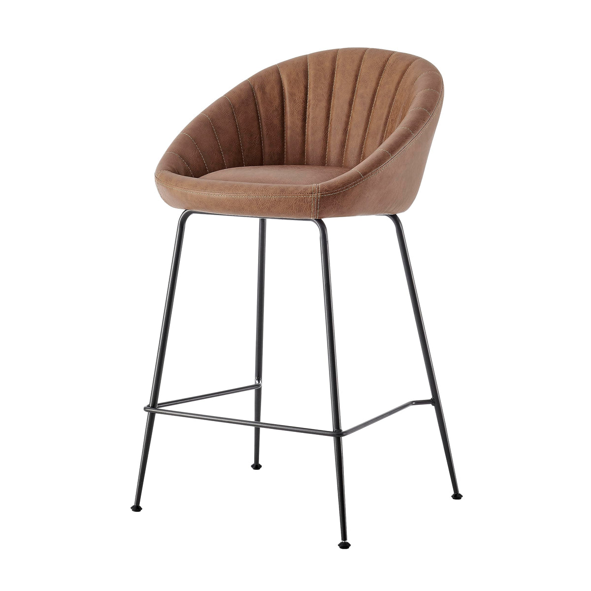 New Pacific Direct Watson Pu Counter Stool, (Set Of 2)