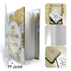 Holoary Photo Albums 4X6 100 Photos, Small Size 1 Picture Per Page, 100 Pockets 4''X6'', Printed Book Cover Old Map Adventure Tr
