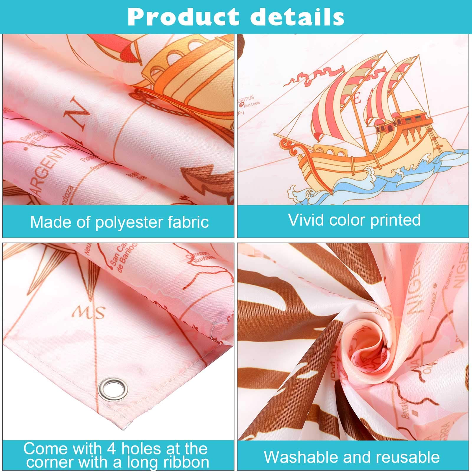 Travel Themed Party Decorations Supplies Adventure Awaits Bon Voyage Backdrop Adventure Map Backdrop For Graduation Birthday Par