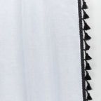 Exclusive Home Tassels Embellished Sheer Rod Pocket Curtain Panel Pair, 54''X84'', Black