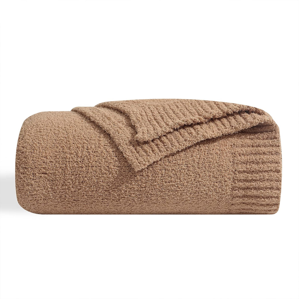 Bearberry Super Soft Fluffy Throw Blanket Lightweight Cozy Warm Throw Blankets For Couch Bed Sofa All Season (Camel, 53   X71