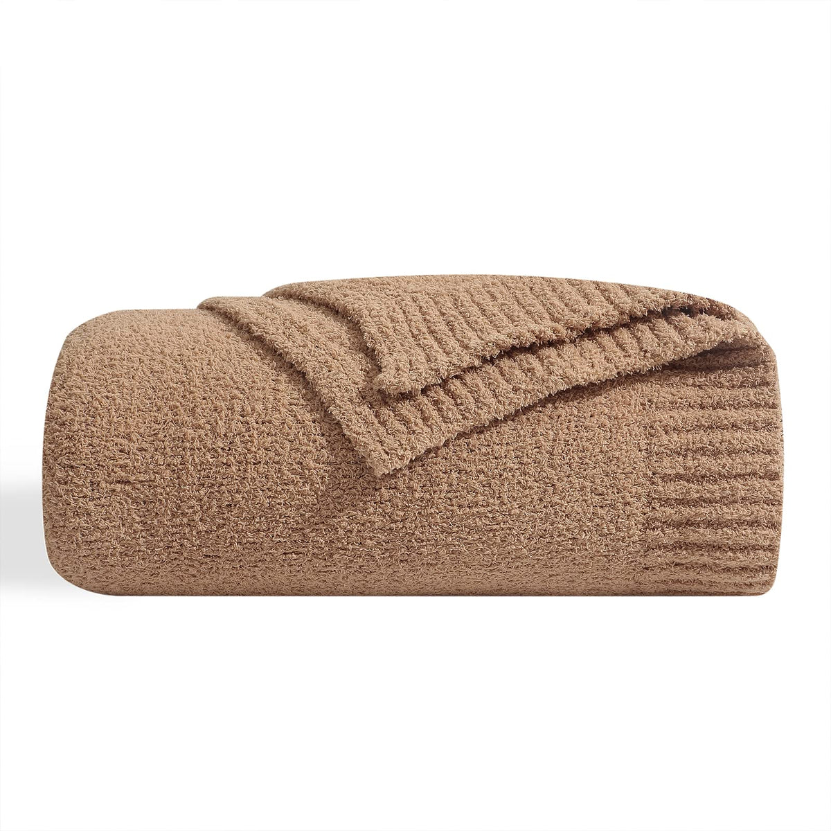 Bearberry Super Soft Fluffy Throw Blanket Lightweight Cozy Warm Throw Blankets For Couch Bed Sofa All Season (Camel, 53   X71