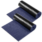 Large Semi Finished Front Door Mat Non-Slip Floor Mats Striped Welcome Mats 16 X 79 Inch Waterproof Entryway Shoe Mats Pet Rug Runner For Bathroom Kitchen Outdoor Decor (Navy, 2 Roll)