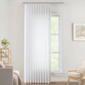 Vision Home White Pinch Pleated Semi Sheer Curtains Textured Light Filtering Window Curtains 120 Inch For Living Room Bedroom Pa