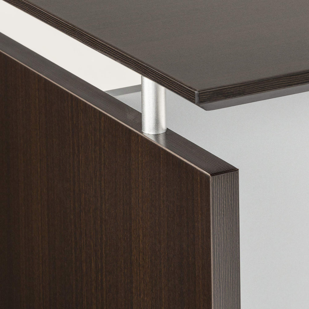 Mayline MNDS63LDC Medina Straight Edge Desk, 63"W, Mocha Laminate