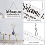 Funny Welcome Sign Front Door Sign Welcome-Ish Hanging Sign 12 X 6 Inch, Rustic Welcome Wall Decor Farmhouse Door Decor For Home
