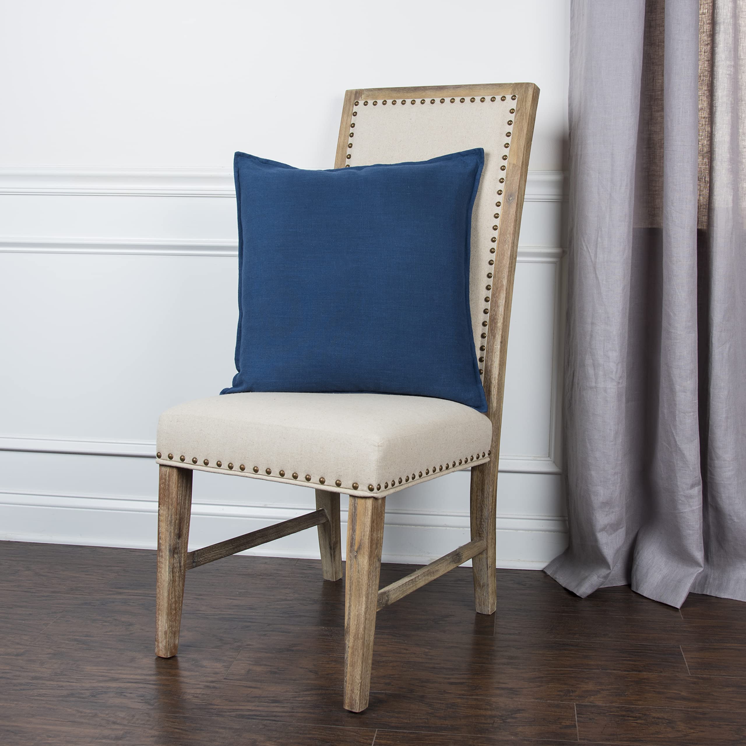 Rizzy Home | T04401 | 20&quot;x20&quot; White/Neutral Decorative Pillow | Down Fill