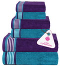 Casa Copenhagen, Germany Design  He & She Super Soft Collection 100% Cotton 6 Piece Towel Set, Includes 2 Bath Towels 2 Hand To