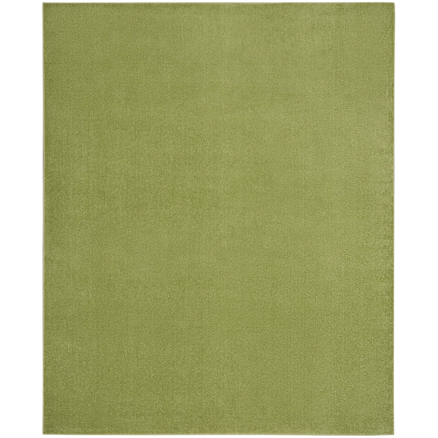 Nourison Essentials Indoor/Outdoor Green 10' X 14' Area -Rug, Easy -Cleaning, Non Shedding, Bed Room, Living Room, Dining Room, Backyard, Deck, Patio (10X14)