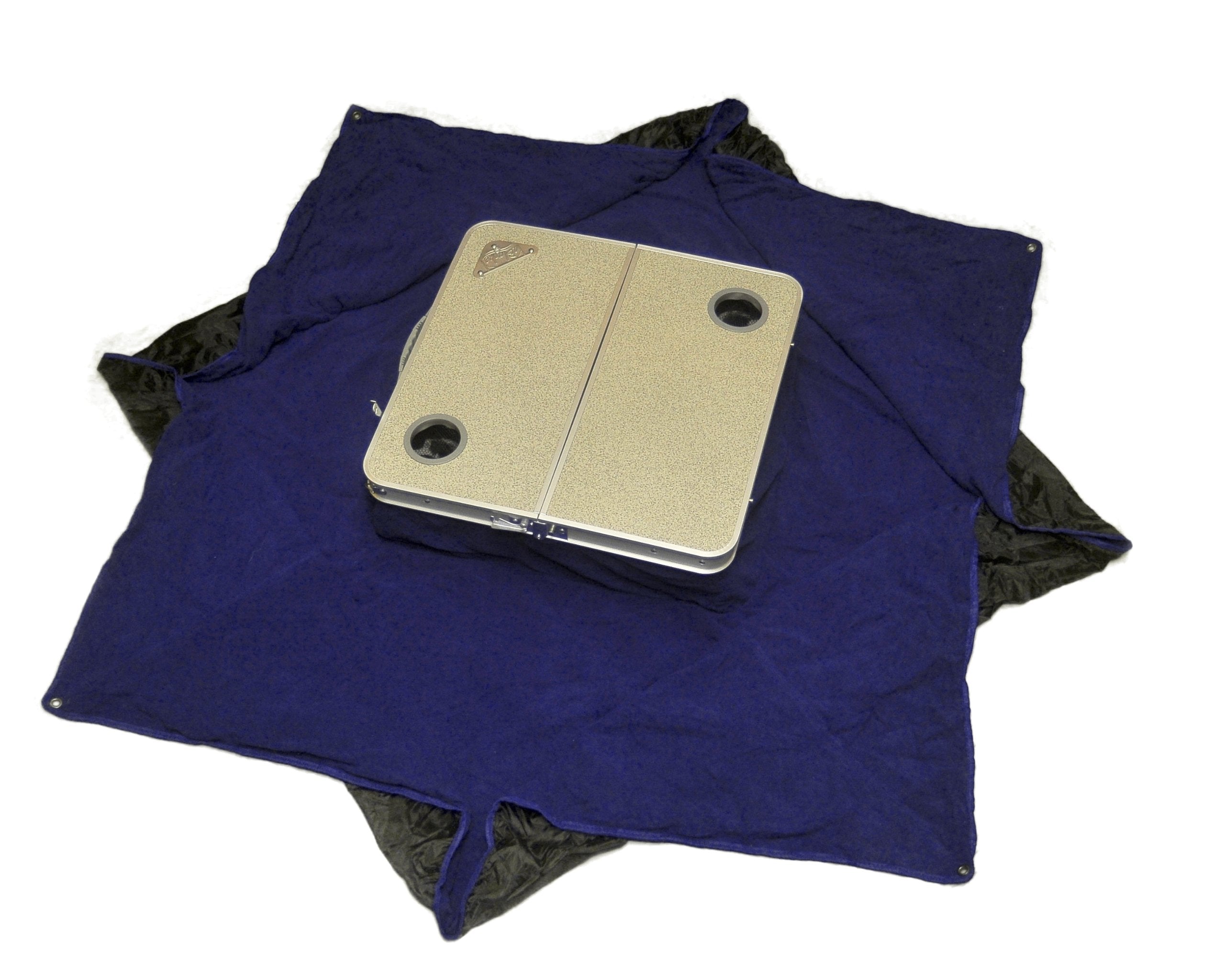 Tablanket Picnic Table with Gray Tabletop and Royal Blue Blanket