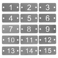 Staymax Rectangle Metal Hollowed Numbered Tags Stainless Steel Number Tags Key Tags (51-100)