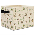 Elefeltclave Mallard Duck Nursery Storage Bins, Farmhouse Wild Green Head Ducks Hunting Collapsible Storage Basket Organizer for