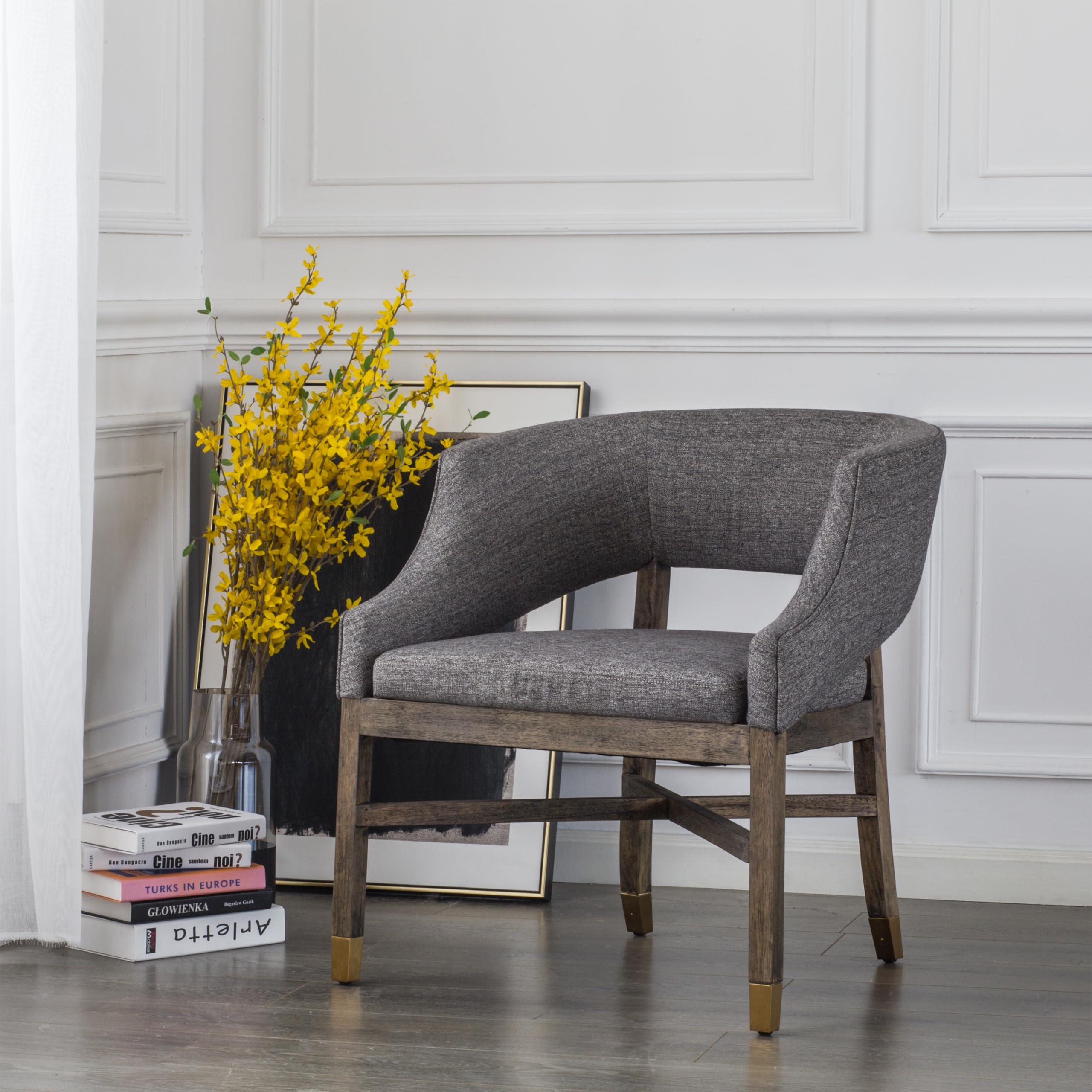 New Pacific Direct Sebastian Fabric Dining Chairs, Century Gray