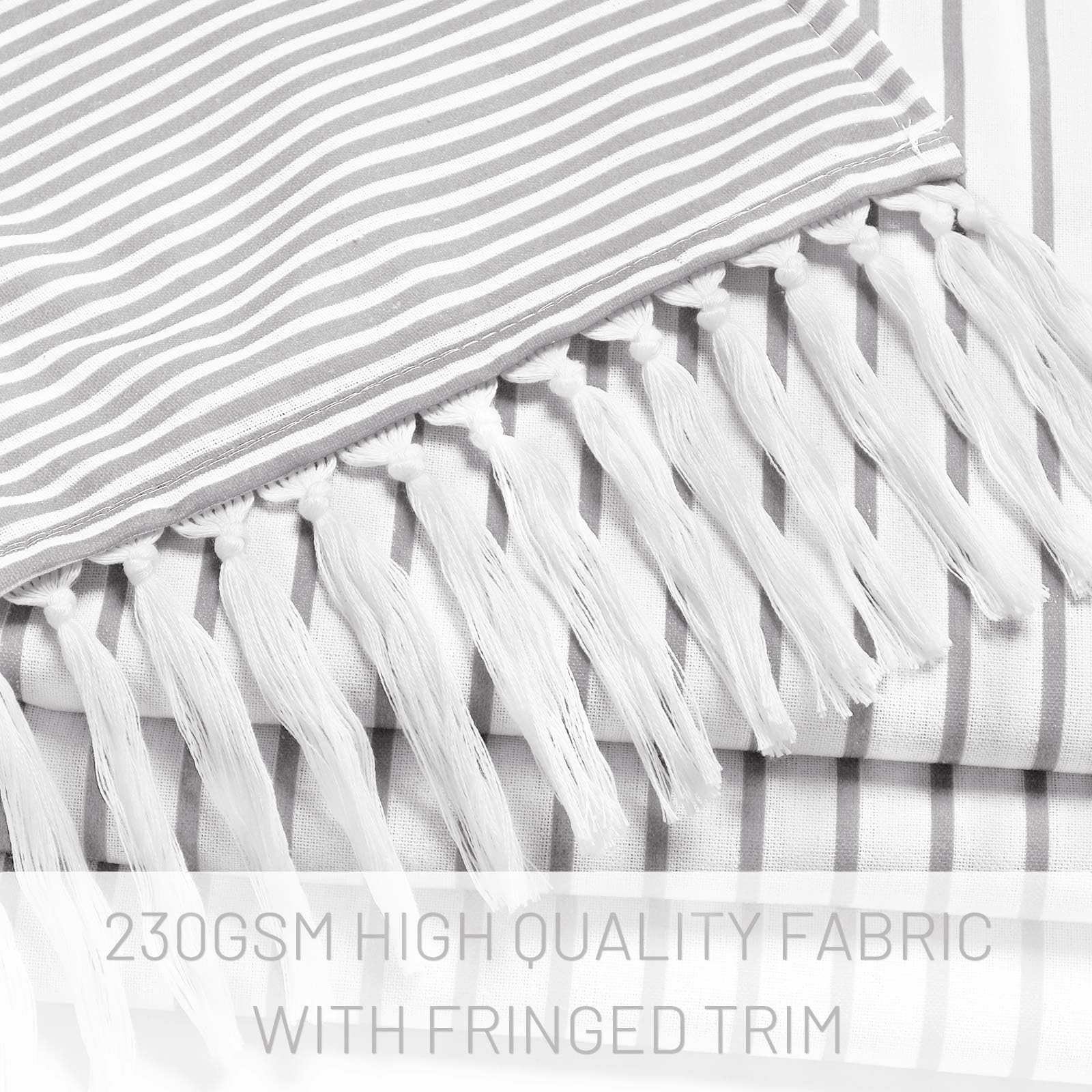 Awellife Boho Grey Shower Curtain For Bathroom Stripe Tassel Shower Curtain 36 X 72 Inches Farmhouse Linen