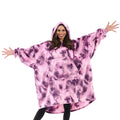 The Comfy Dream | Oversized Light Microfiber Wearable Blanket, Seen On Shark Tank, One Size Fits All, (Purple Tie Dye)
