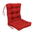 Blazing Needles Indoor/Outdoor Tufted Seat/Back Chair Cushion, 18 x 38, Paprika