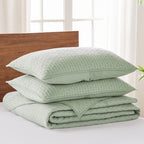 Levtex Home - Cross Stitch Desert Sage Bedspread Set - Twin Quilted Bedspread And One Standard Sham - Cross Stitch Pattern - Bed