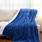 Cheer Collection Microsherpa Throw Blanket For Couch, Bedroom, Living Room, Travel - Luxury Soft Velvet, Elegant Home Decoration