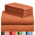 Luxclub 6 Pc Full Size Sheet Set Deep Pockets 18' Wrinkle Free Cooling Sheets Machine Washable Hotel Bedding Silky Soft - Autum
