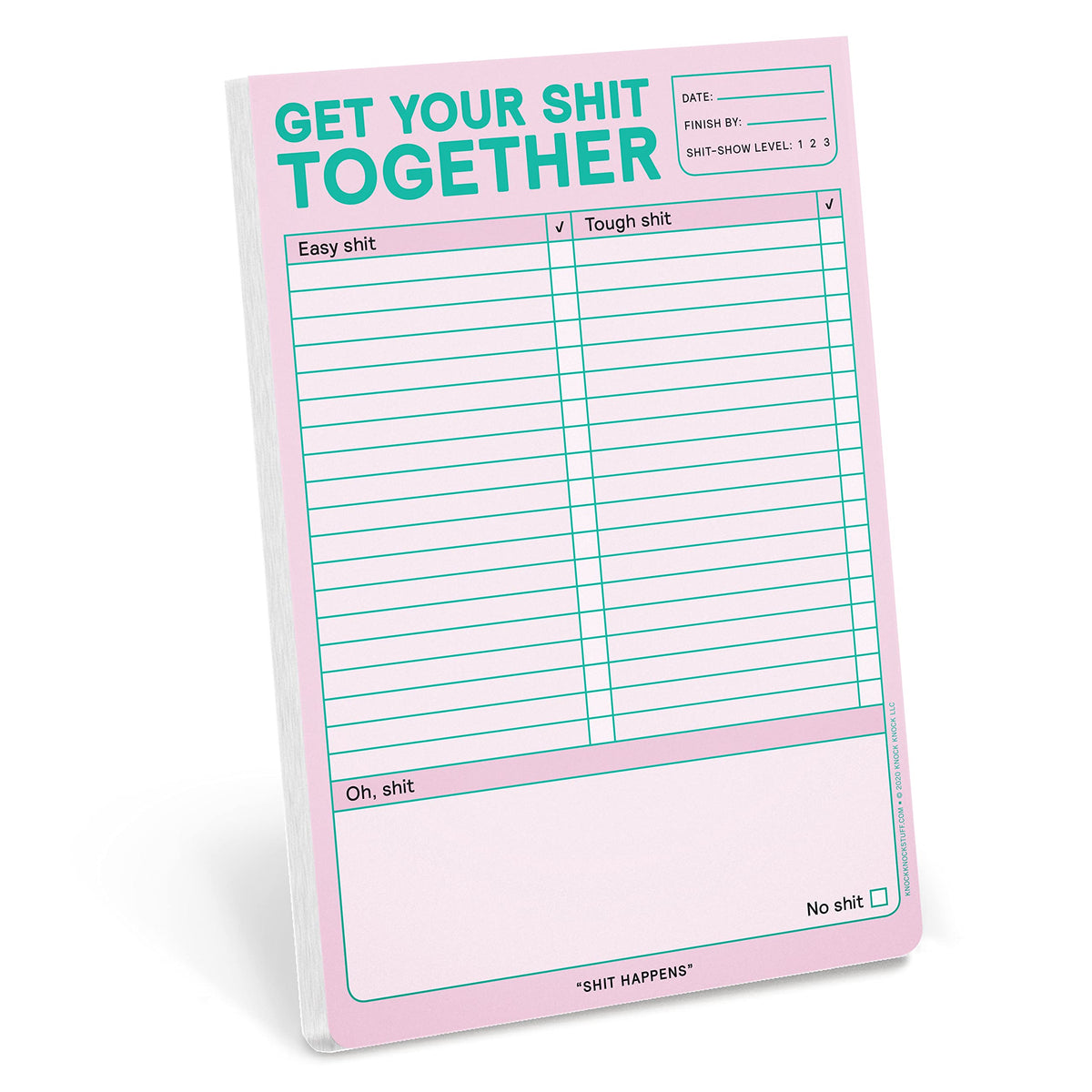 Knock Knock Get Your Shit Together Pad, To Do List Note Pad, 6 X 9-Inches (Pastel Edition)
