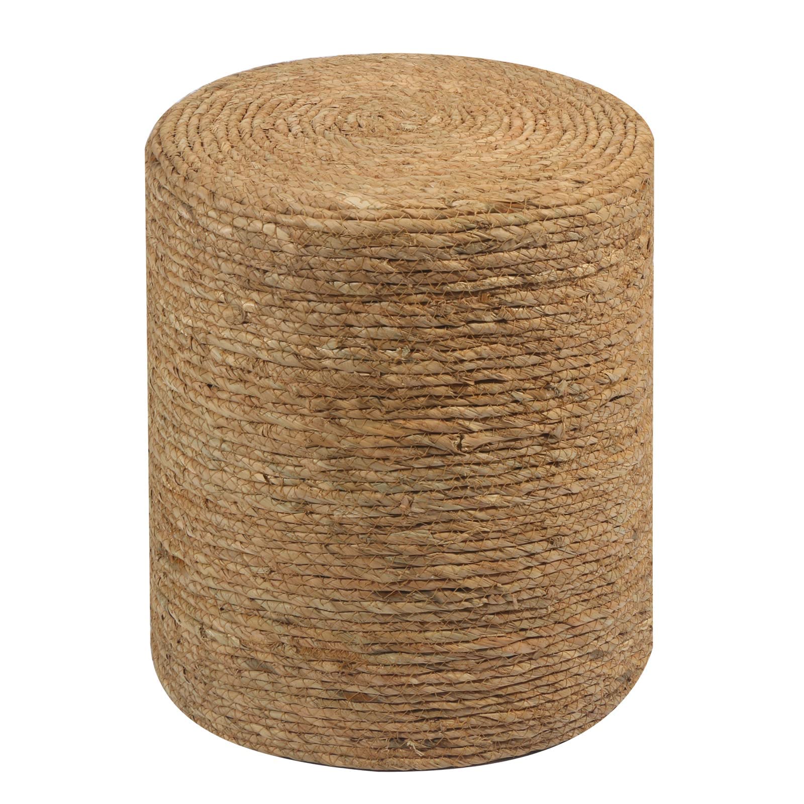 Wimarsbon Natural Seagrass Foot Stool, Hand Weaving Round Ottoman, For Living Room, Outdoor Seat (Natural)