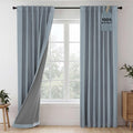 H.VERSAILTEX 100% Blackout Curtains Back Tab Full Light Blocking Curtain Draperies with Gray Coating Thermal Insulated Window Tr