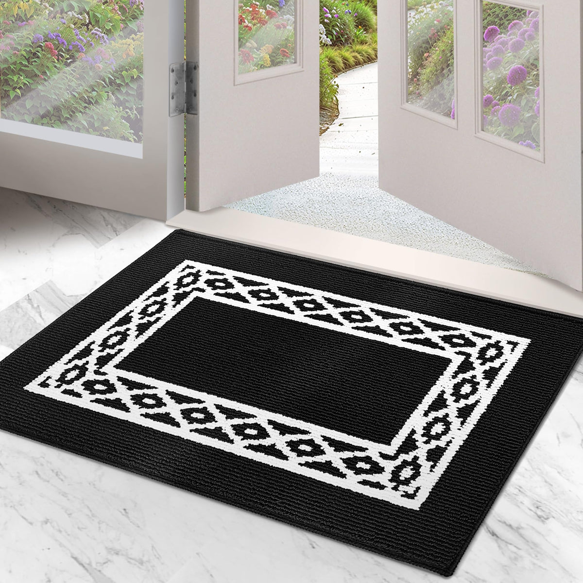 Rugmast Indoor Door Mat 24-36    - Durable Polypropylene, Low Profile, Nonslip Waterproof Backing - Absorbent, Washable Entryway
