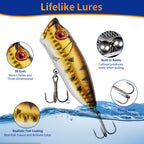 Fishing Lure Advent Calendar 2024 Adult Teen, 24 Days Xmas Countdown Gift For Anglers With Topwater Lures, Minnow, Crankbait, Vi