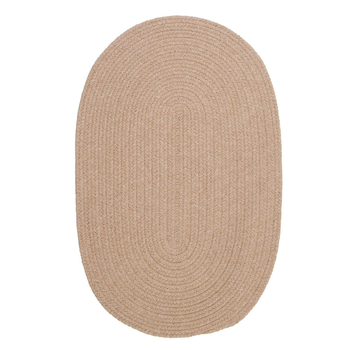 Solid Wool Blend Oatmeal Rug Rug Size: Oval 11' X 14'