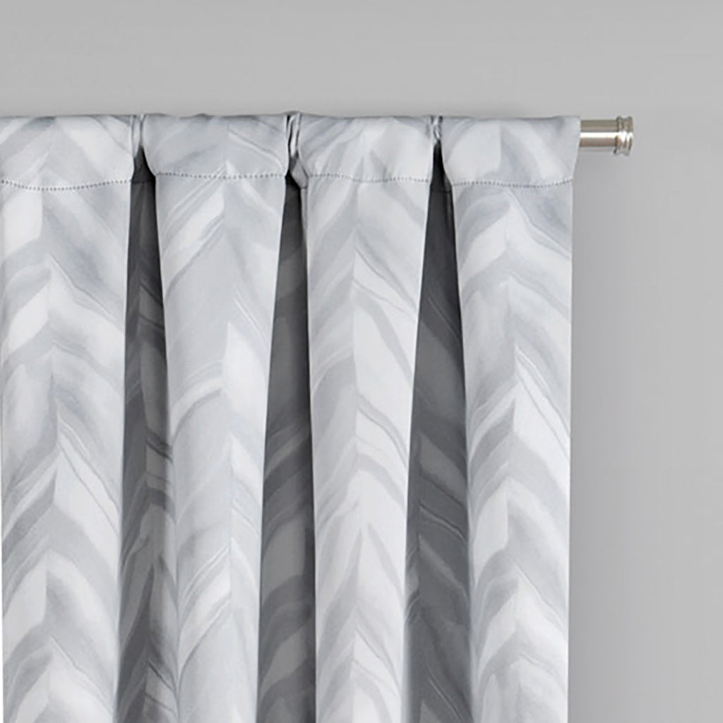 Eclipse Haley Thermal Insulated Single Panel Rod Pocket Darkening Curtains For Living Room, 37 In X 63 In, Silver