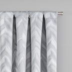Eclipse Haley Thermal Insulated Single Panel Rod Pocket Darkening Curtains For Living Room, 37 In X 63 In, Silver