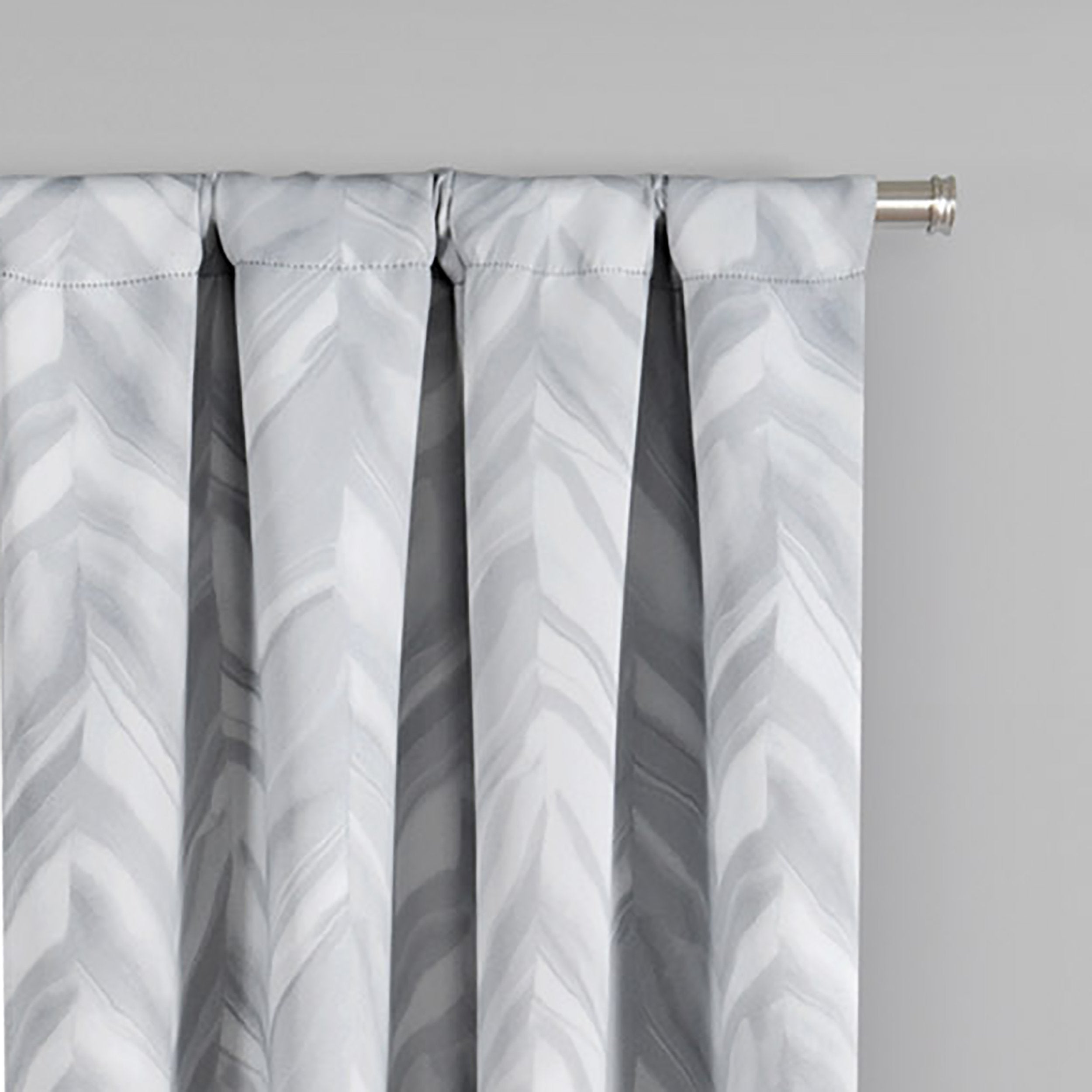 Eclipse Haley Thermal Insulated Single Panel Rod Pocket Darkening Curtains For Living Room, 37 In X 63 In, Silver