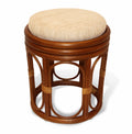 Pier Handmade Rattan Wicker Vanity Bedroom Stool Fully Assembled Colonial