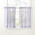 Emelia Voile Window Treatment Tier Set - 24' Lilac - 2 Pieces