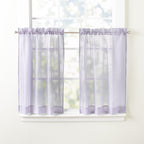 Emelia Voile Window Treatment Tier Set - 24' Lilac - 2 Pieces