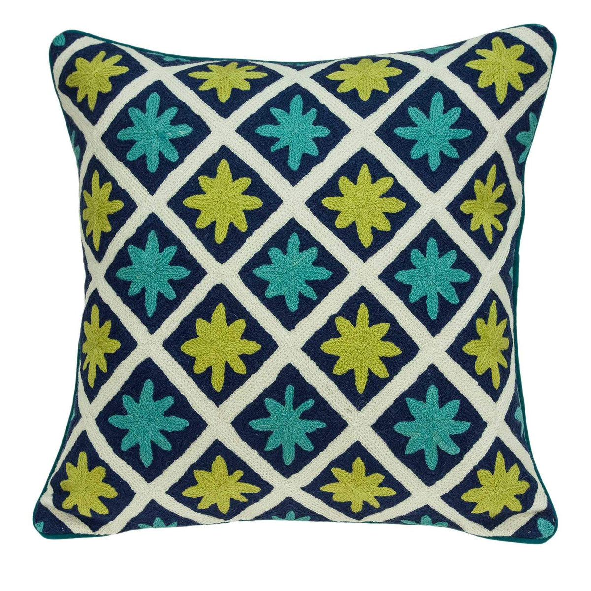 HomeRoots 100% Cotton 20' X 0.5' X 20' Handmade Traditional Multicolored Accent Pillow Cover