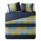 Comfort Spaces CS14-0861 2 Piece Quilt Coverlet Bedspread All Season Lightweight Hypoallergenic Pipeline Colorblock Kids Bedding