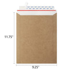 Valbox 9X11.5 Self Seal Photo Document Mailers 25 Pack Stay Flat Brown Cardboard Envelopes, 9.25 X 11.75 Inches