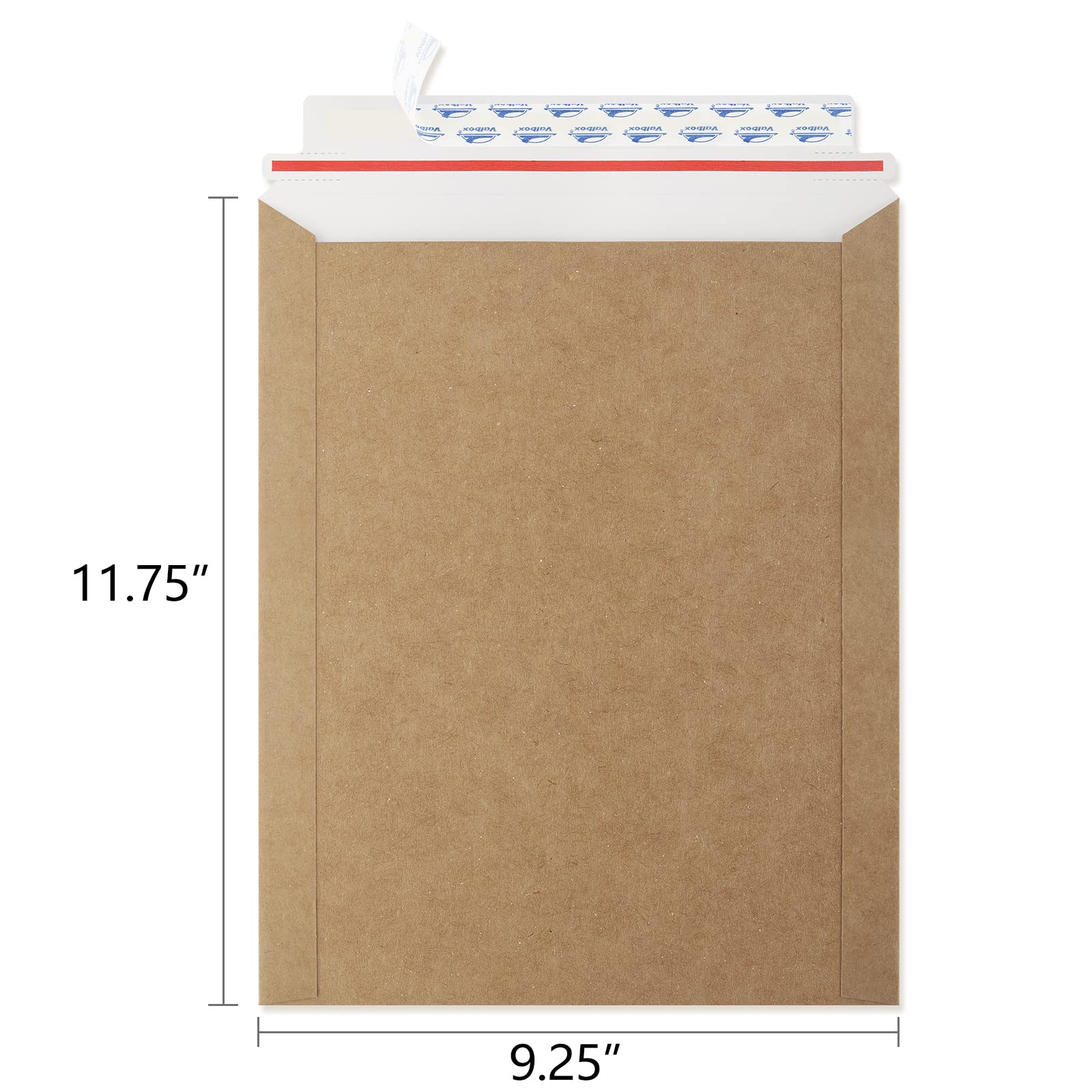 Valbox 9X11.5 Self Seal Photo Document Mailers 25 Pack Stay Flat Brown Cardboard Envelopes, 9.25 X 11.75 Inches