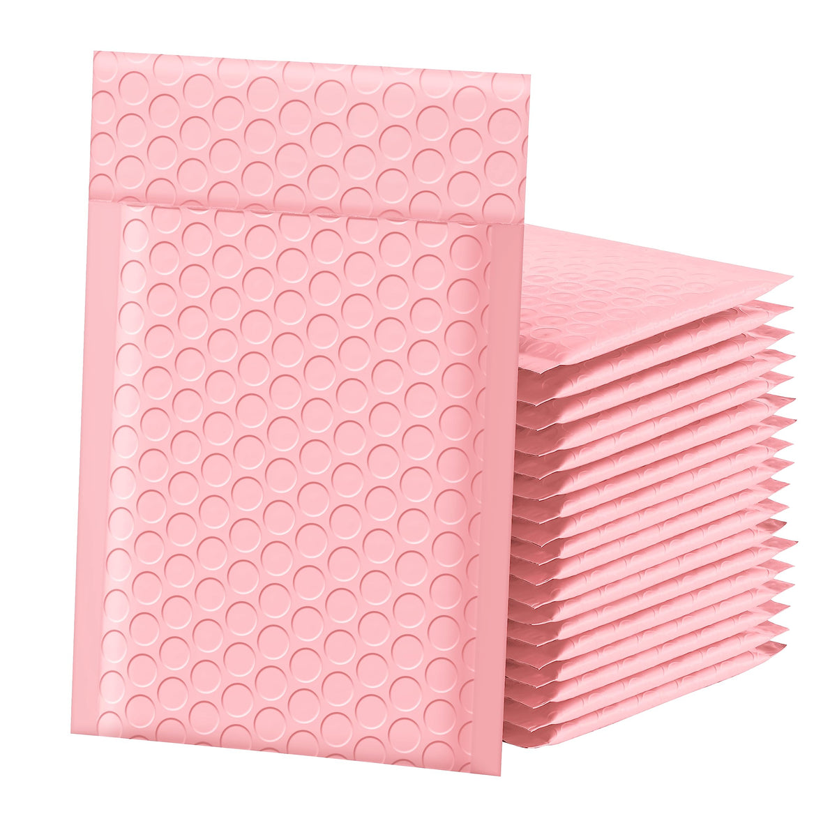 Famagic Bubble Mailers 4X8 Inch 50Pc Light Pink Shipping Bags, Chic Packaging Bags For Small Business, Colored Padded Mailing En