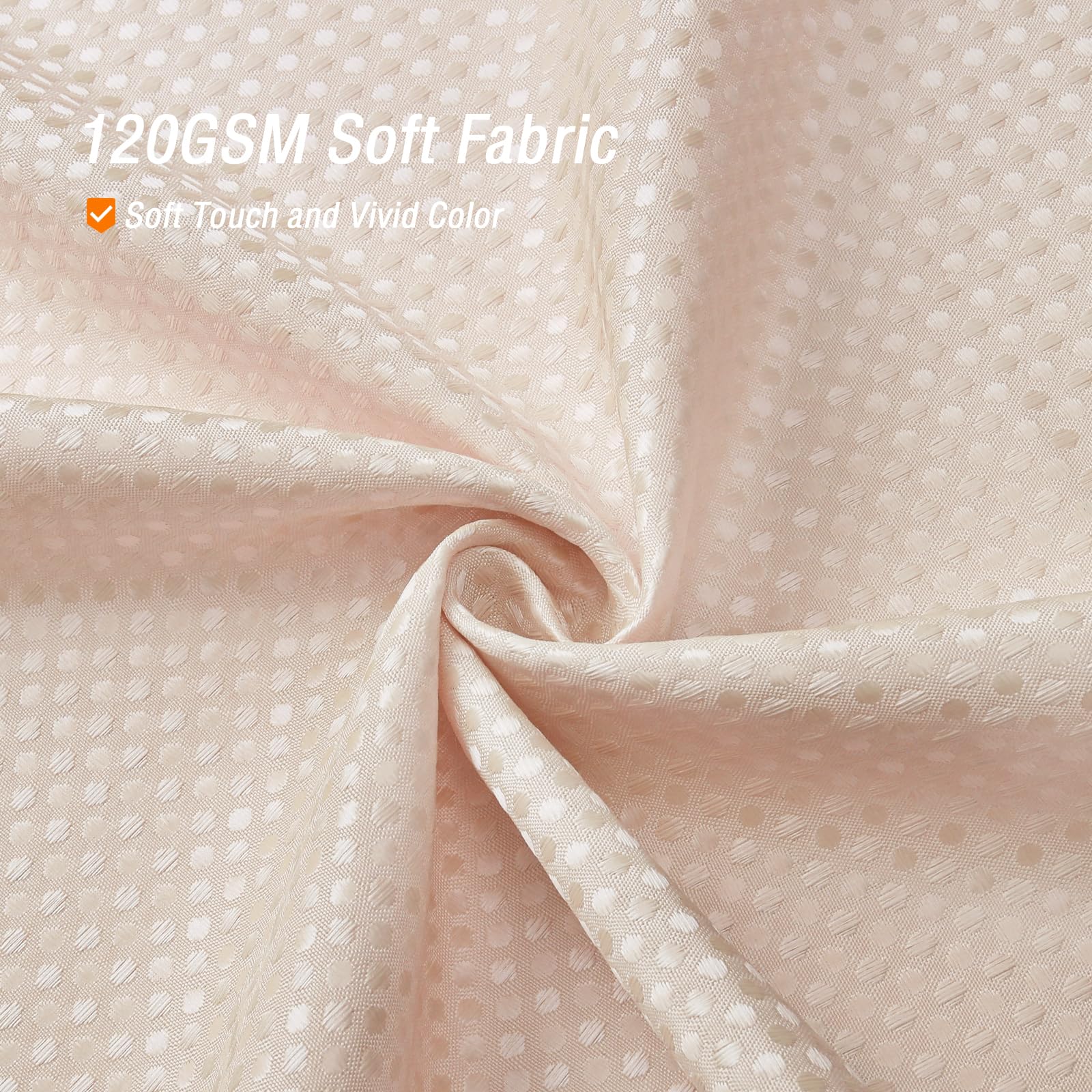 Gibelle Blush Pink Shower Curtain, Waffle Weave Textured Fabric Shower Curtain For Bathroom - Soft Cloth & Hotel Spa Luxury, Wat