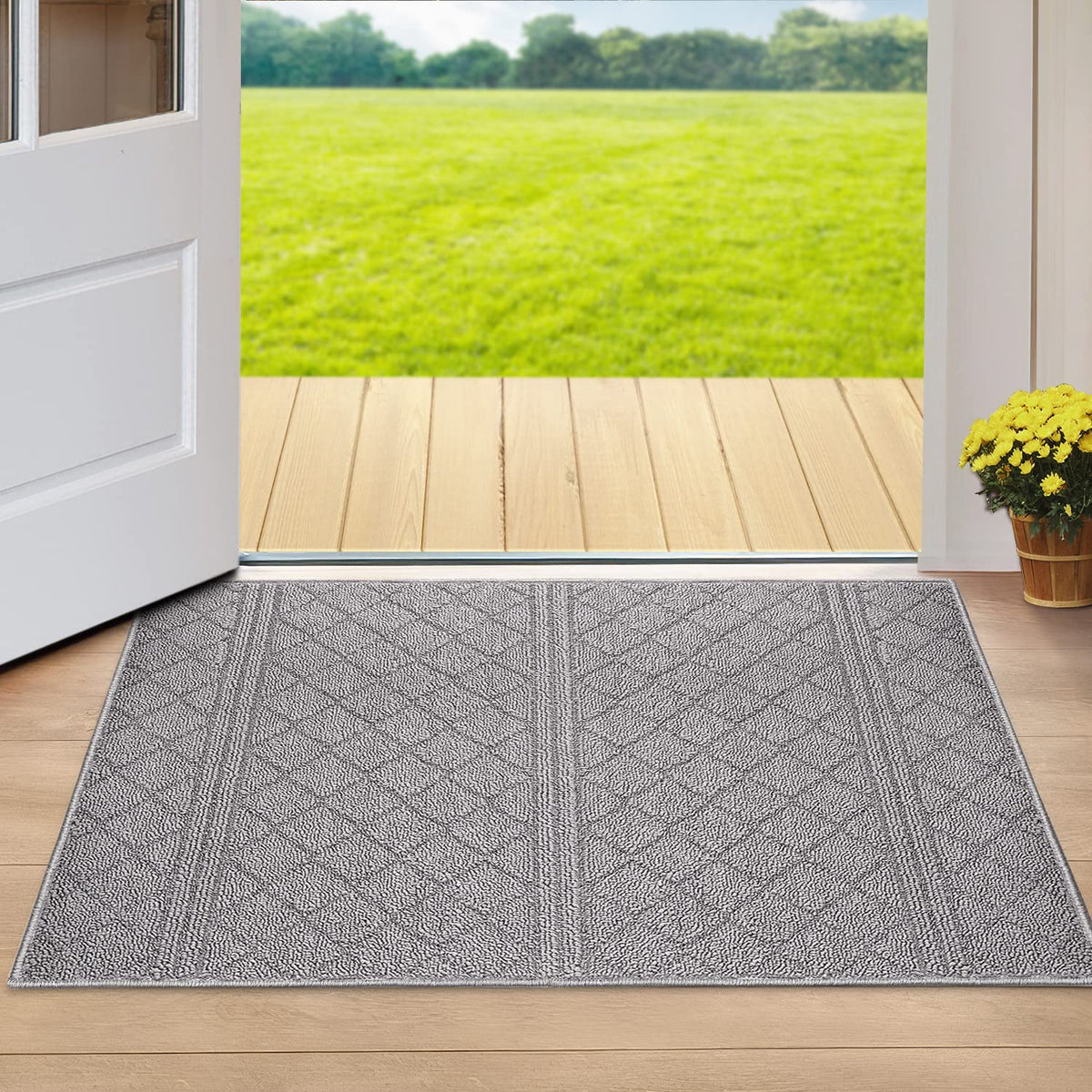 Refetone Indoor Doormat, Front Back Door Mat, 32X48, Non-Slip Absorbent Resist Dirt Door Mats, Machine Washable Low-Profile Insi